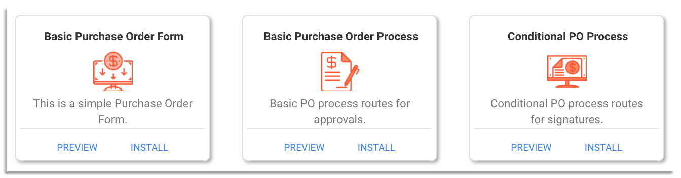frevvo purchase order templates