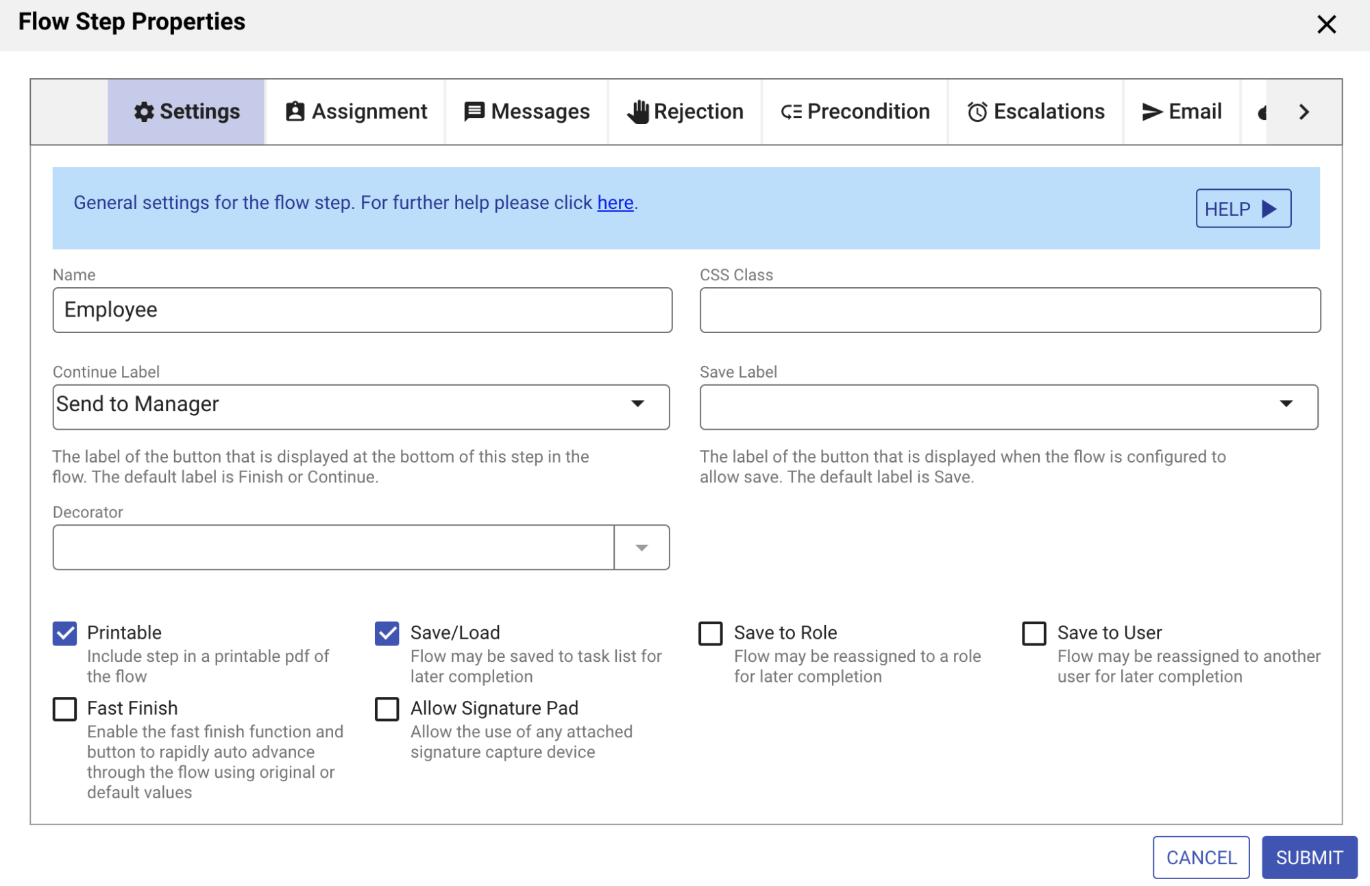 Configure Each Step Visually