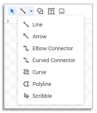 google docs drawing menu
