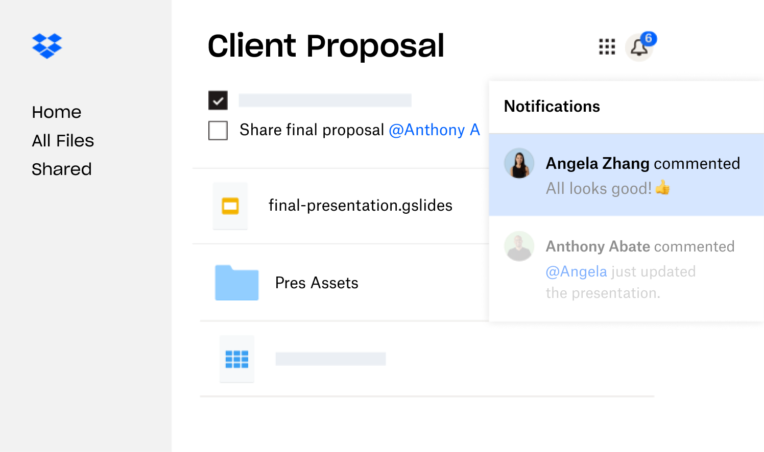 Organize and share files with Dropbox