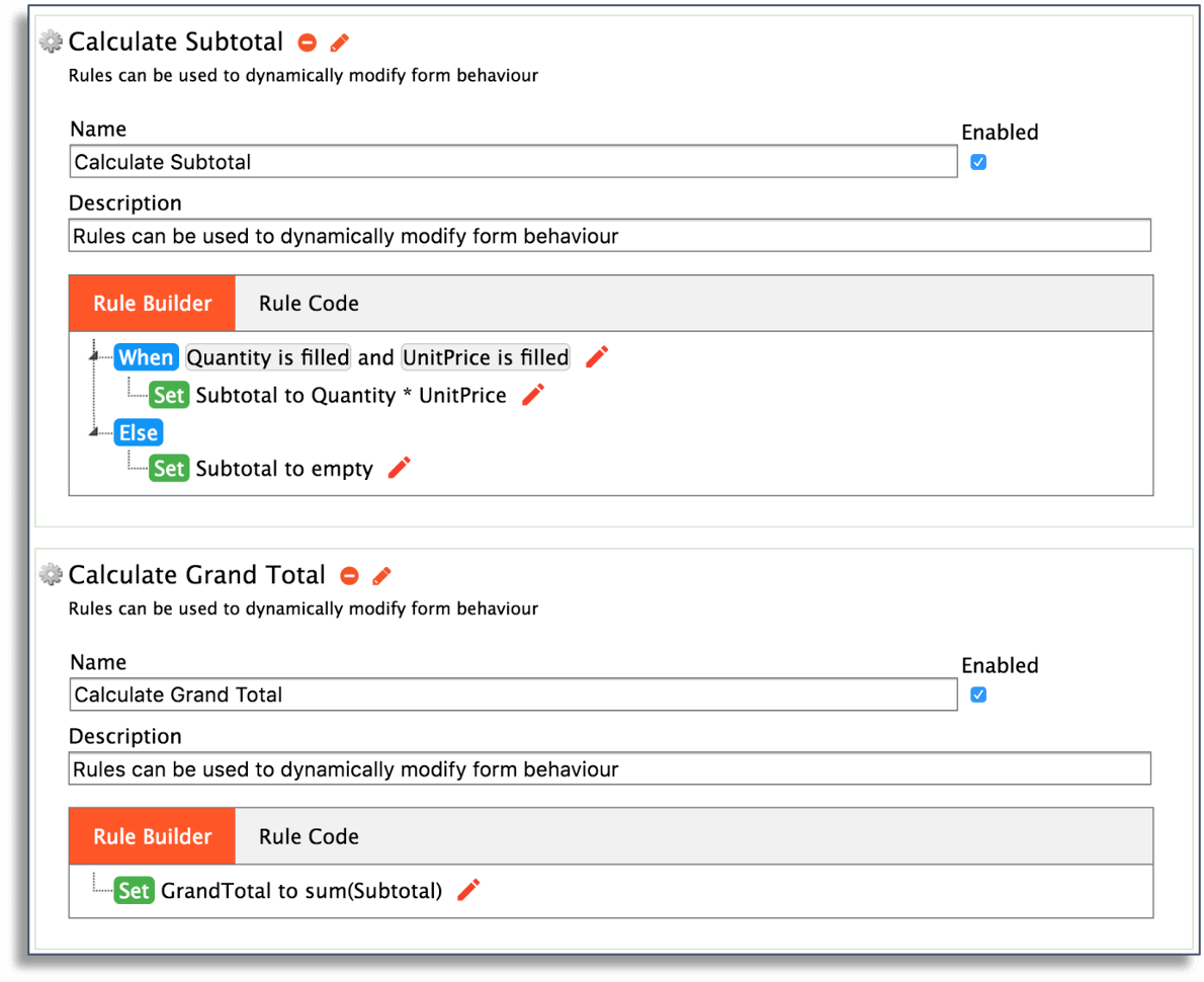 Using a business rule to automatically perform calculations