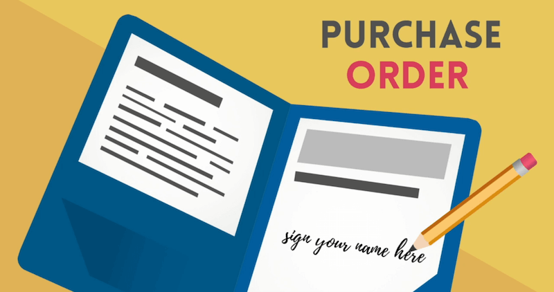 signature on purchase ordr